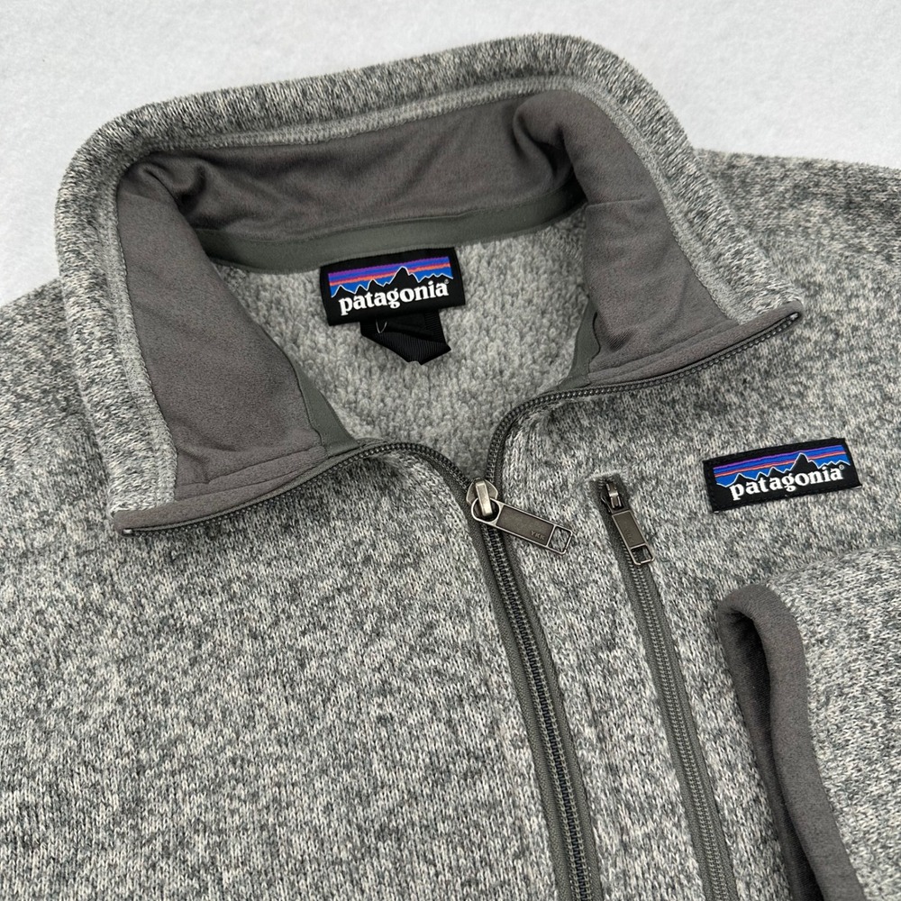Patagonia Better Sweater 1/4 Zip Fleece Pullover Mens Small Gray Heather 25522